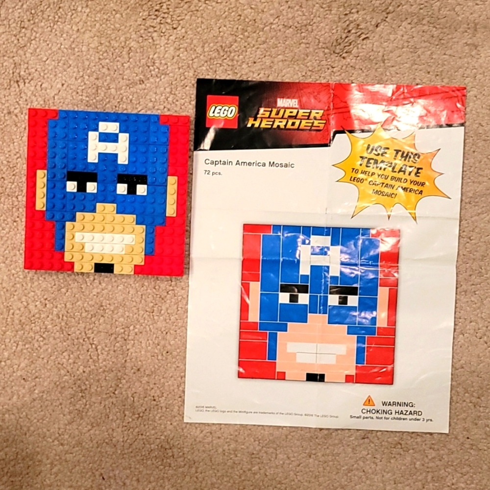 Lego Kit Captain America Mosaic - Picture 1 of 3